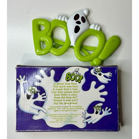 VTG AVON 1992 BOO! Ghost Halloween Light Up Glasses Tested Works. New Batteries - Picture 3 of 3